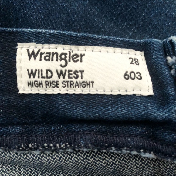 Wrangler Wild West 603 High Rise Straight Jeans Size 28 NEW - Picture 9 of 13